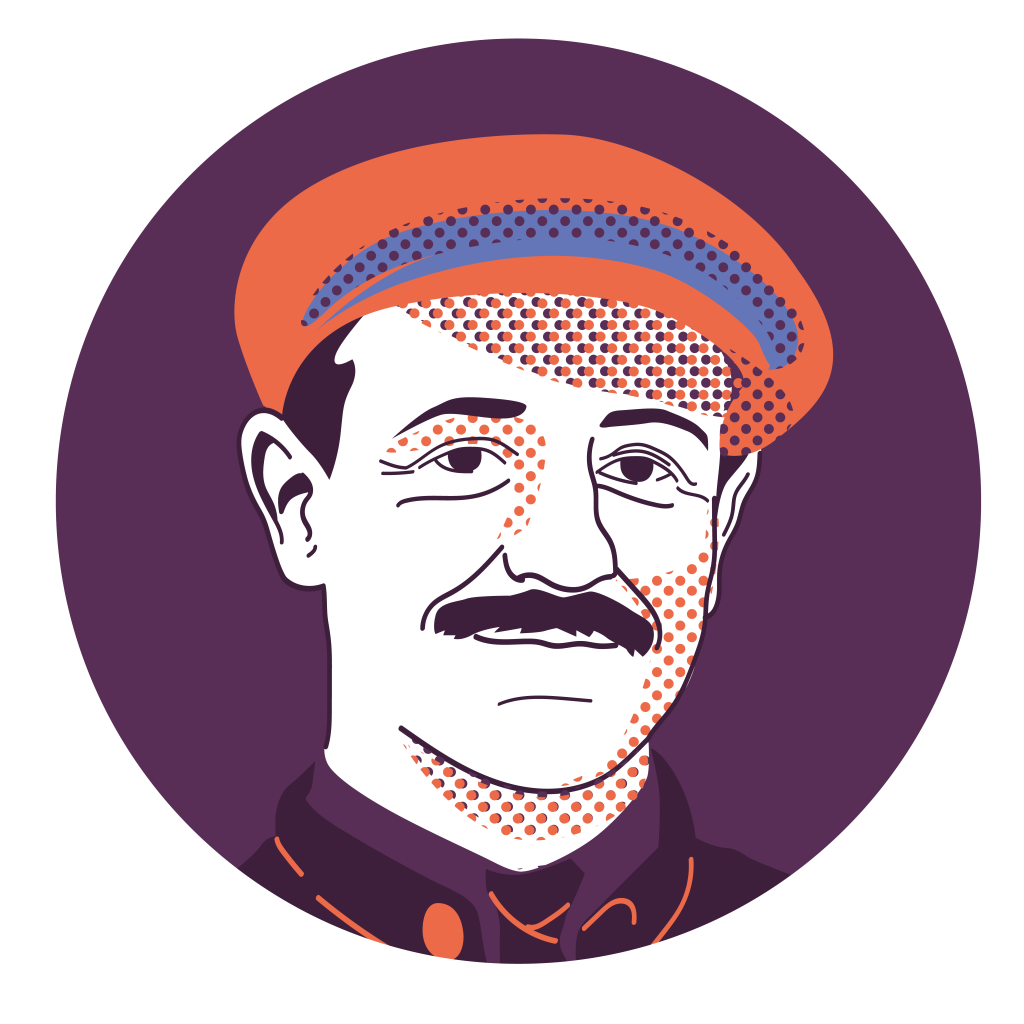 Portrait stylisé Félix Péclet