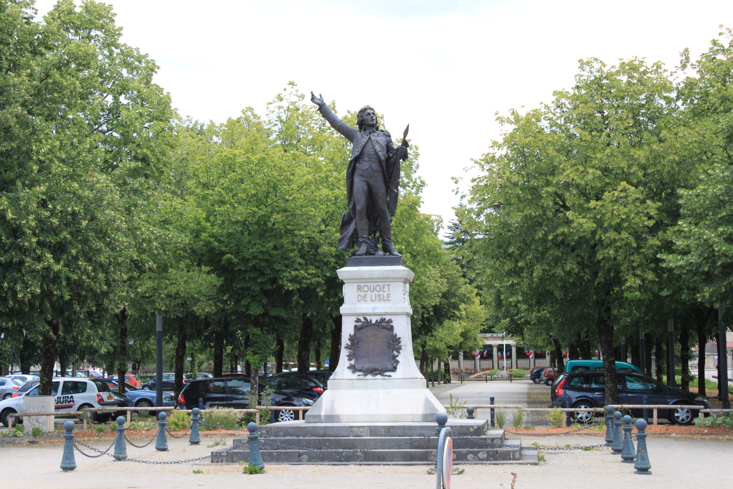 La statue de Rouget de Lisle à Lons-le-Saunier.